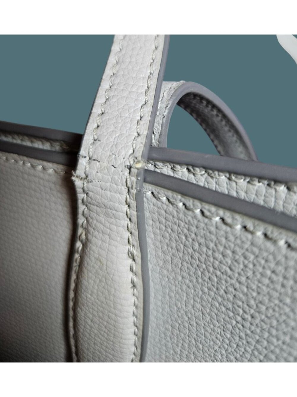 Kate Spade Cara Leather Gray Large Minimalist Zip Shoulder Tote Bag - Picture 14 of 16